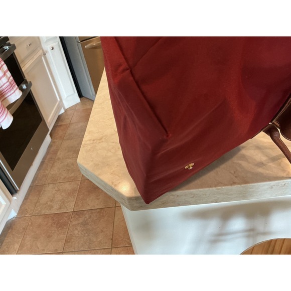 Longchamp Burgundy Red Tote Handbag Purse Top Handle Bag - Picture 11 of 15